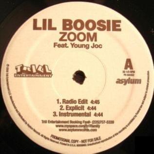 Album cover art for "Zoom" by Boosie Badazz & Yung Joc
