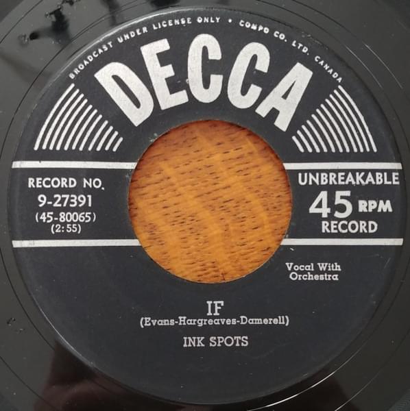 Album cover art for "If" by The Ink Spots
