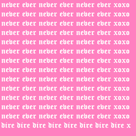 Album cover art for "NEVER EVER" by ghostholding