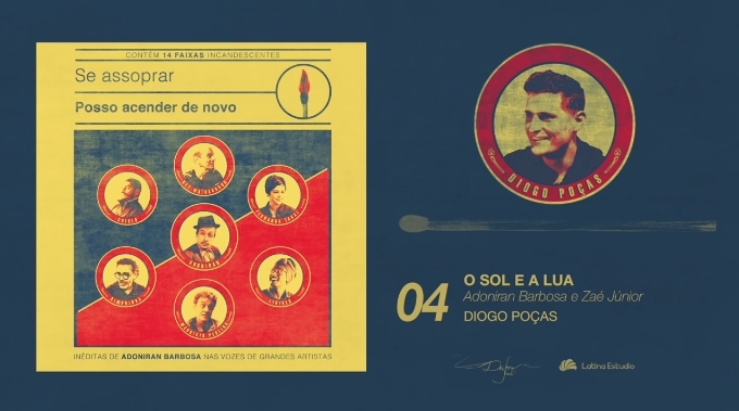 Album cover art for "O Sol e a Lua" by Diogo Poças