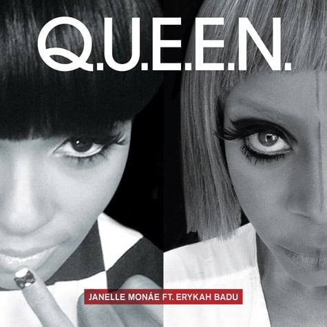 Album cover art for "Q.U.E.E.N. (Wondamix)" by Janelle Monáe & Erykah Badu