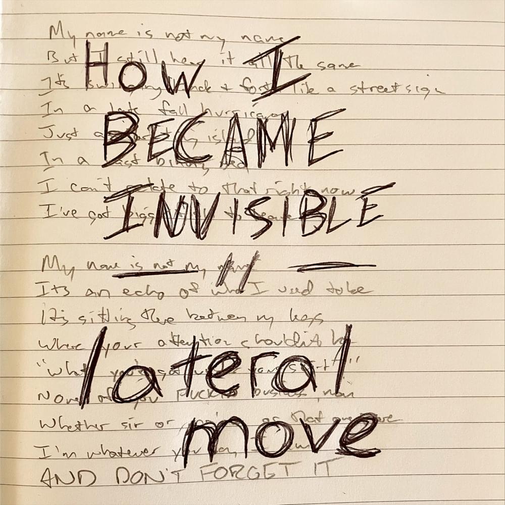 Album cover art for "lateral move" by How I Became Invisible