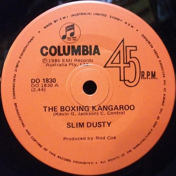 Album cover art for "The Boxing Kangaroo" by Slim Dusty