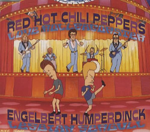 Album cover art for "Love Rollercoaster" by Red Hot Chili Peppers