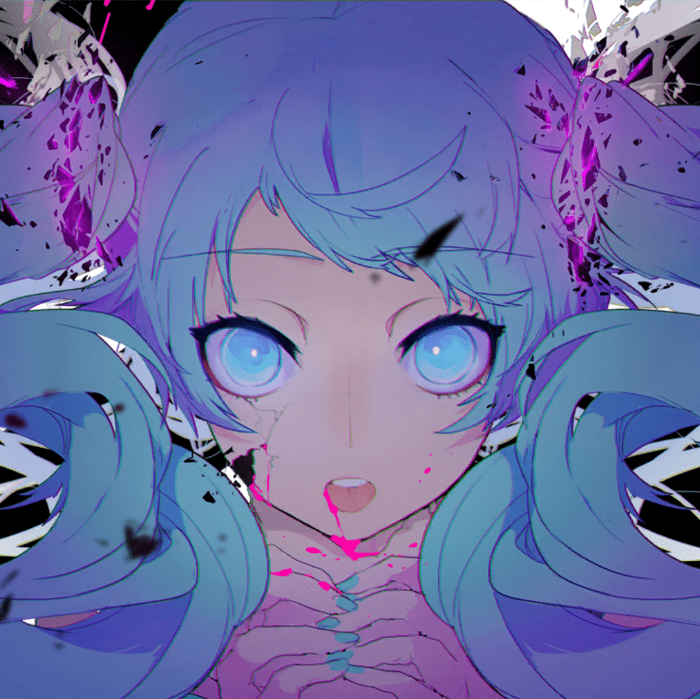 Album cover art for "ゴーストルール (Ghost Rule)" by DECO*27 & 初音ミク (Hatsune Miku)
