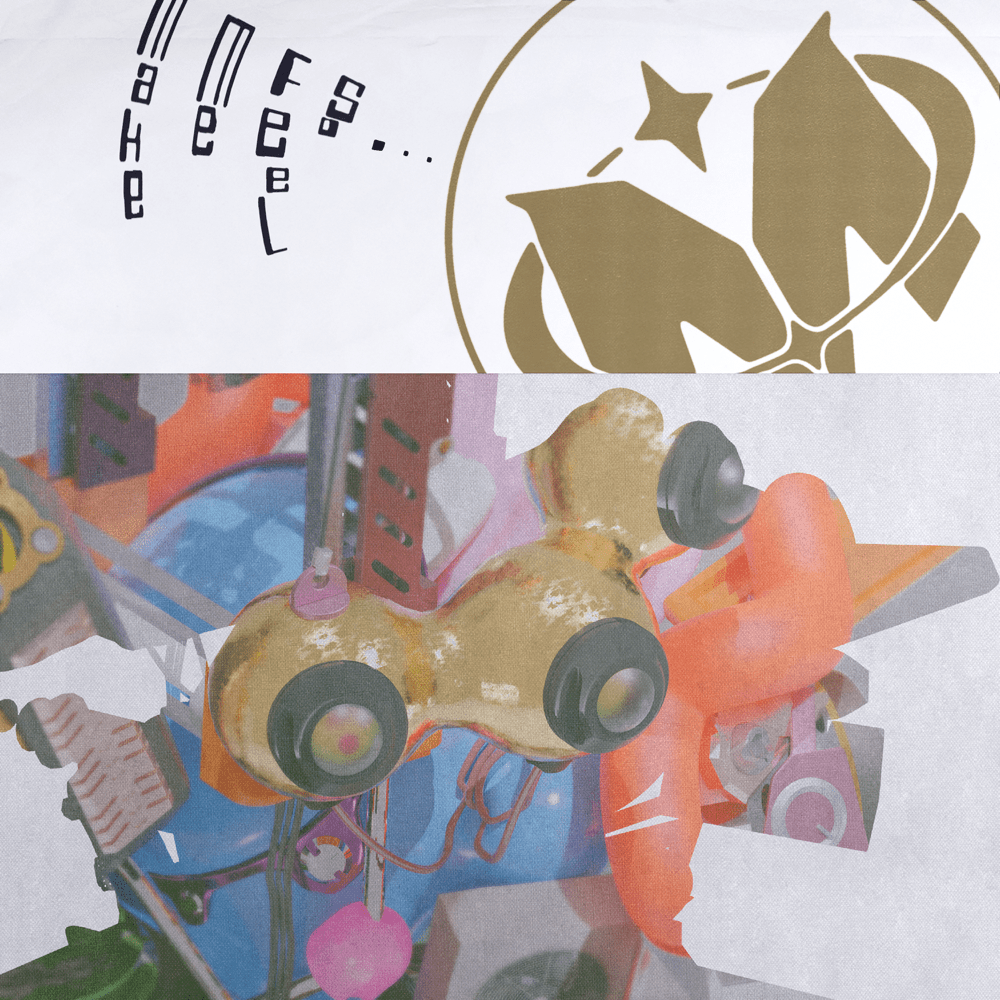 Album cover art for "make me feel so..." by Montaigne & Daði Freyr