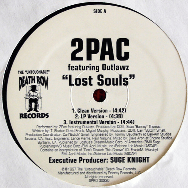 Album cover art for "Lost Souls" by 2Pac & Outlawz