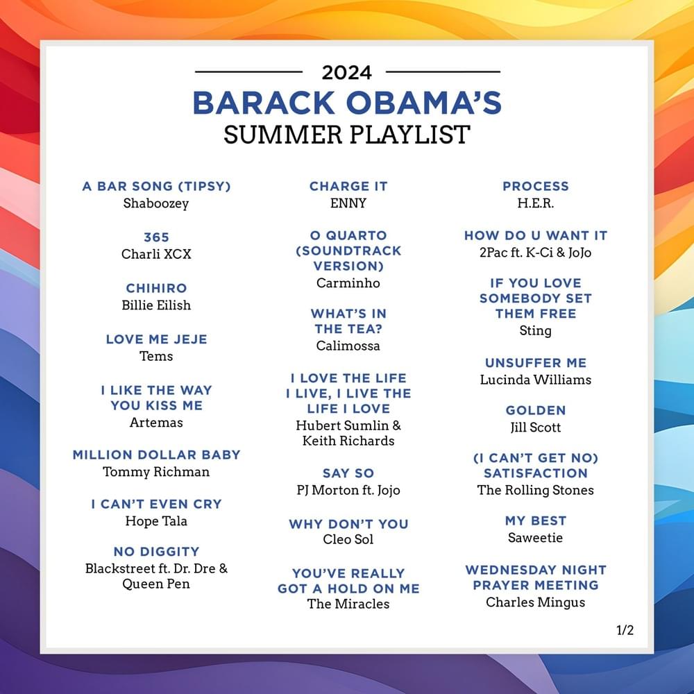 Cover image for Barack Obama’s Summer 2024 Playlist