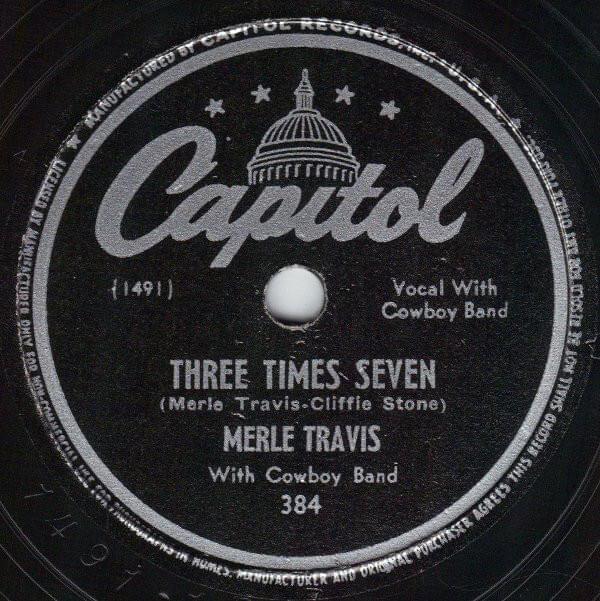 Album cover art for "Three Times Seven" by Merle Travis