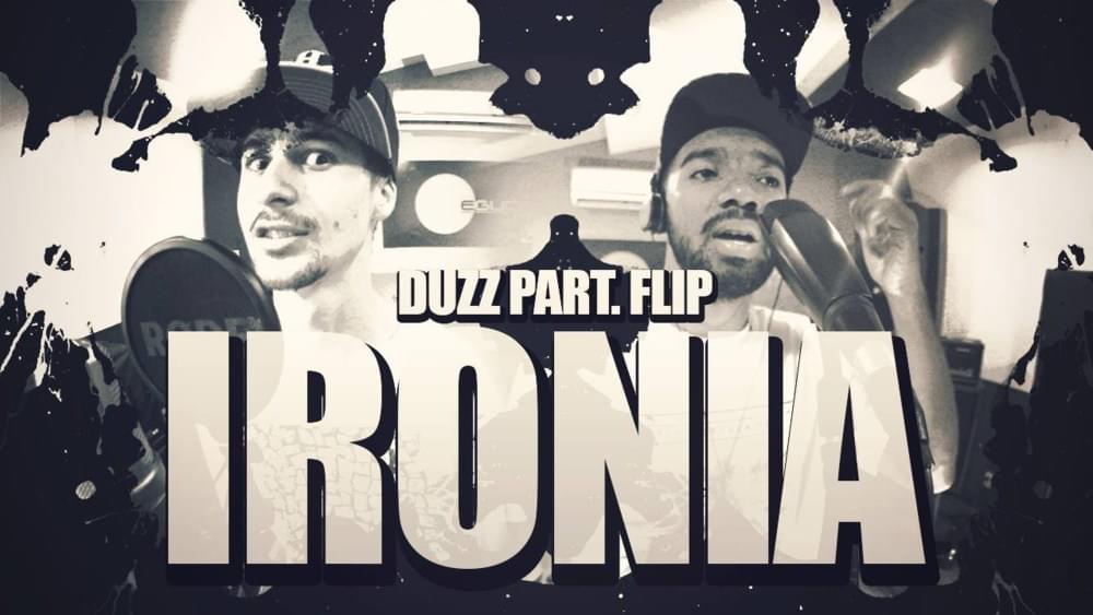 Album cover art for "Ironia" by Duzz & Felipe Flip