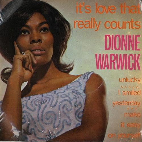 Album cover art for "It’s Love that Really Counts" by Dionne Warwick