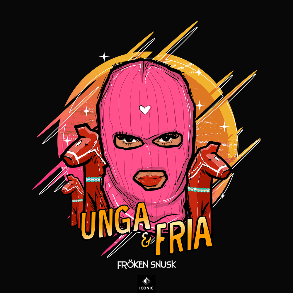 Album cover art for "UNGA & FRIA" by FRÖKEN SNUSK