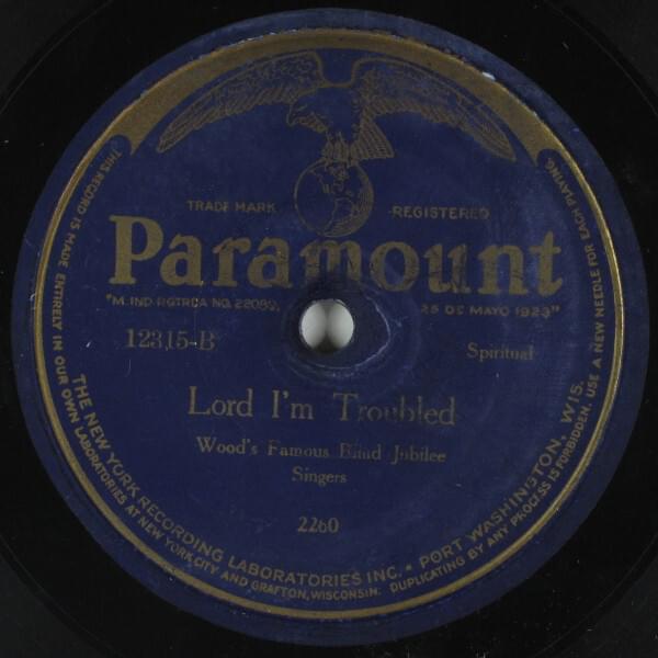Lord I’m Troubled by Wood’s Famous Blind Jubilee Singers