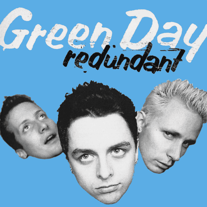 Album cover art for "Redundant" by Green Day