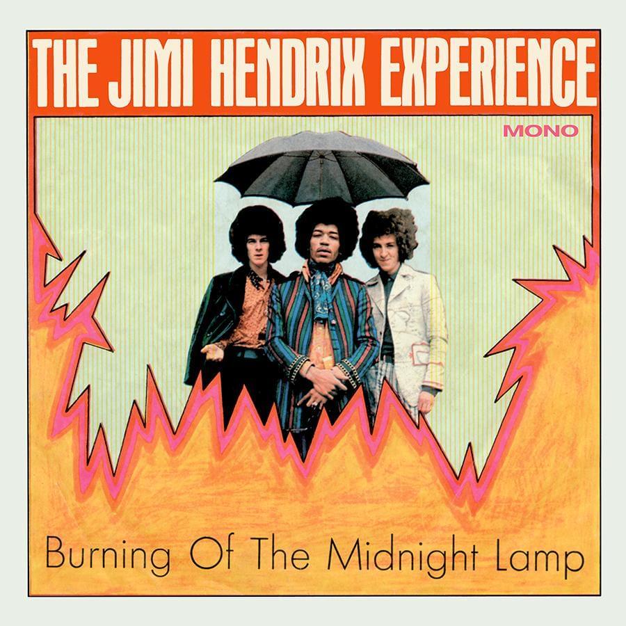 Album cover art for "Burning of the Midnight Lamp" by The Jimi Hendrix Experience