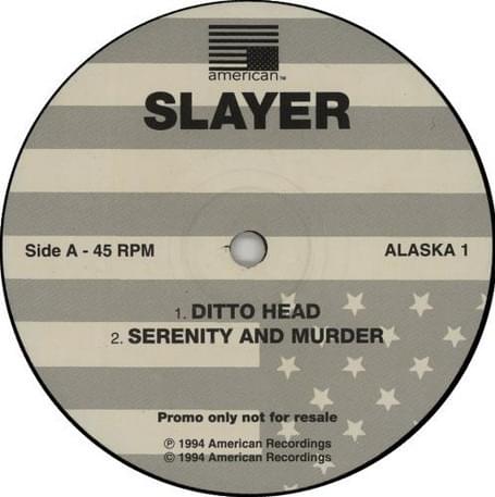 Album cover art for "Dittohead" by Slayer