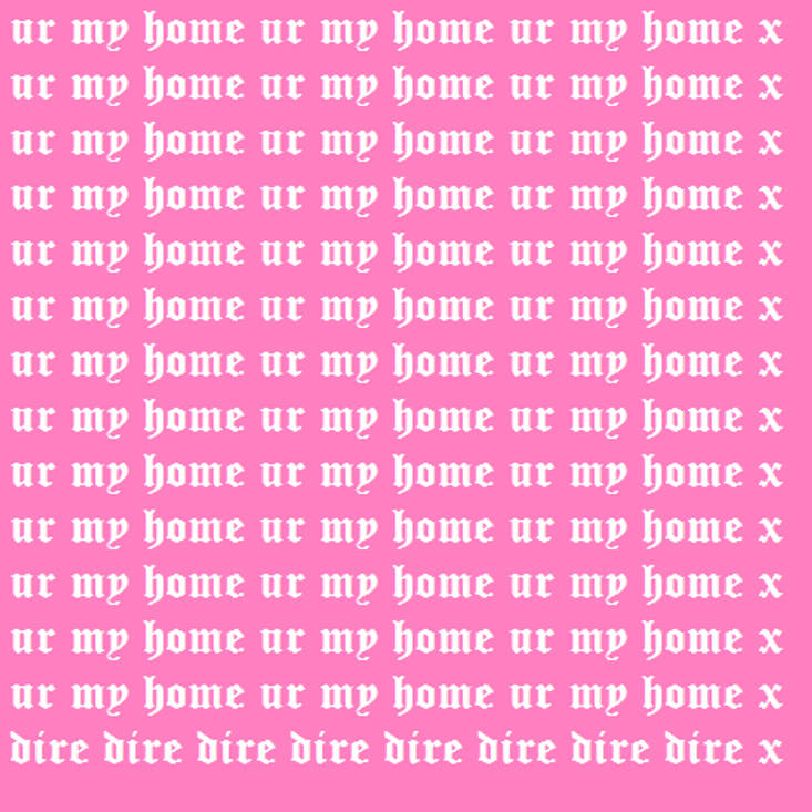 Album cover art for "UR MY HOME" by ghostholding