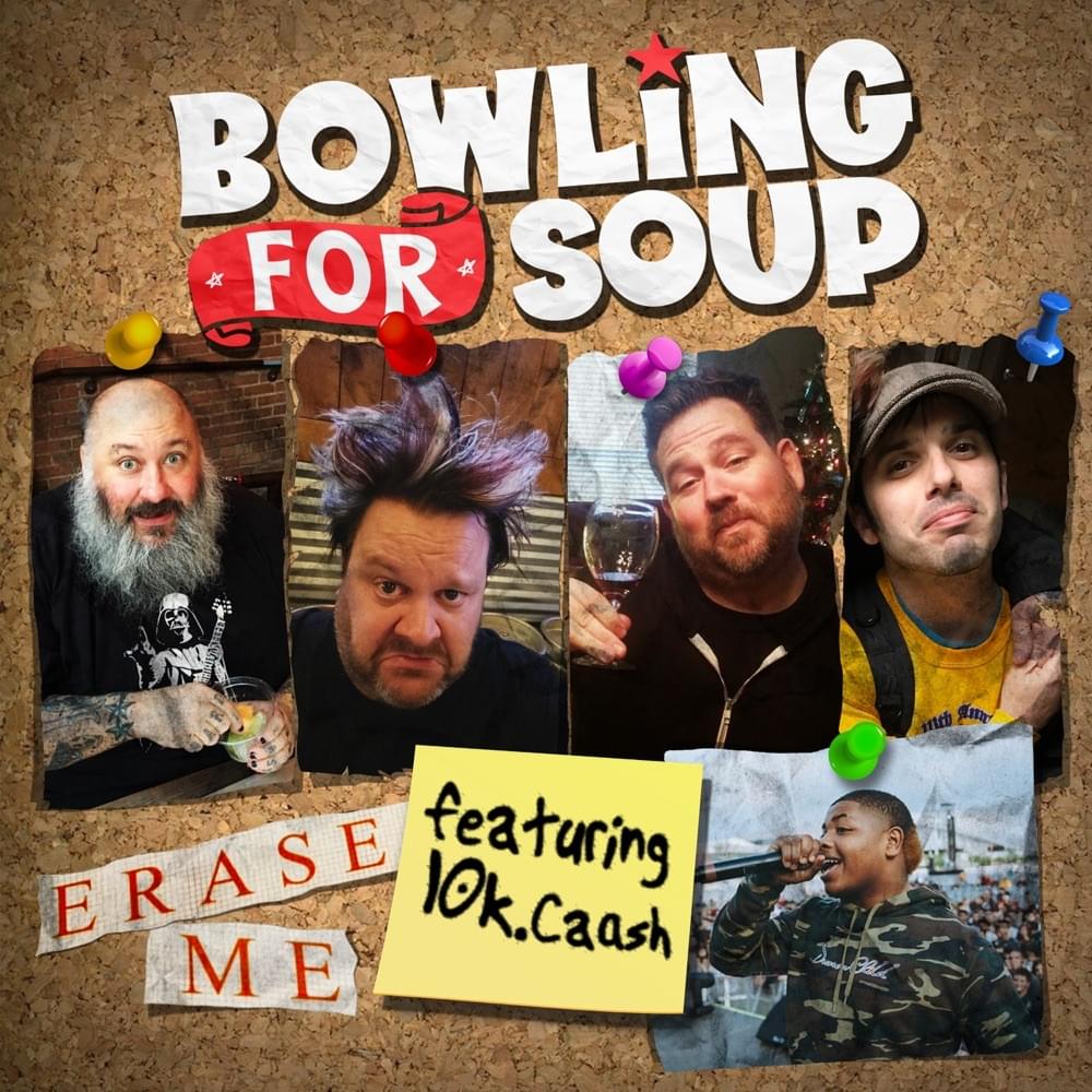Album cover art for "Erase Me" by Bowling for Soup & 10k.Caash