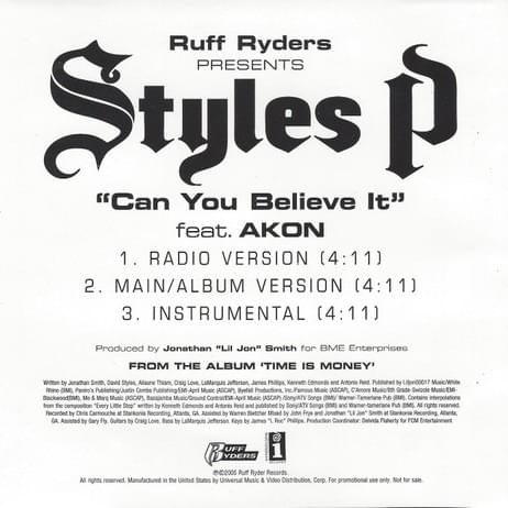 Cover image for Can You Believe It [12" Single]
