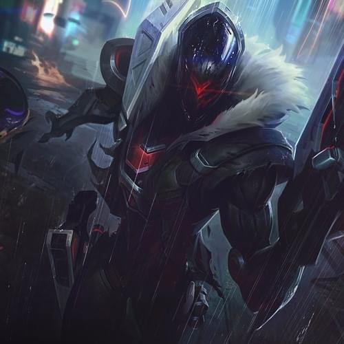 Album cover art for "Project: Jhin - Neon Cherry Blossoms" by League of Legends