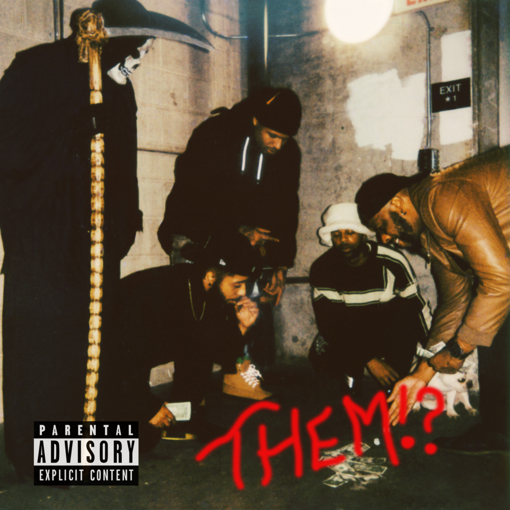 Album cover art for "THEM!?" by Azizi Gibson