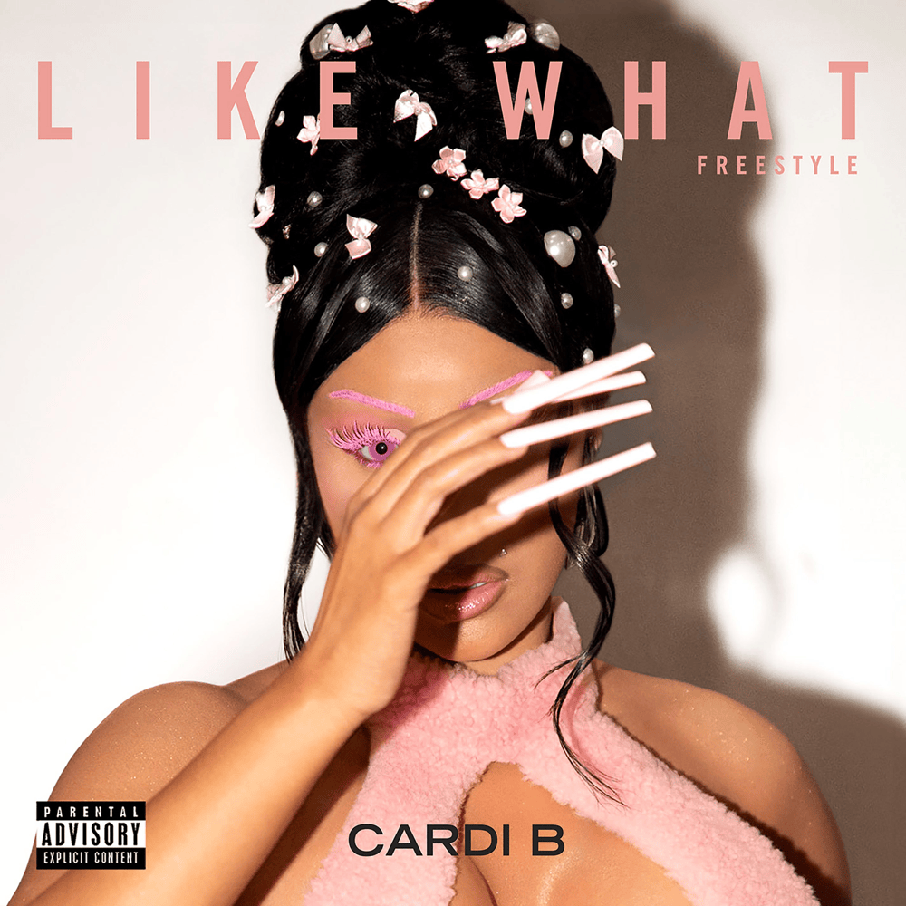 Album cover art for "Like What (Freestyle) (Slowed Down)" by Cardi B