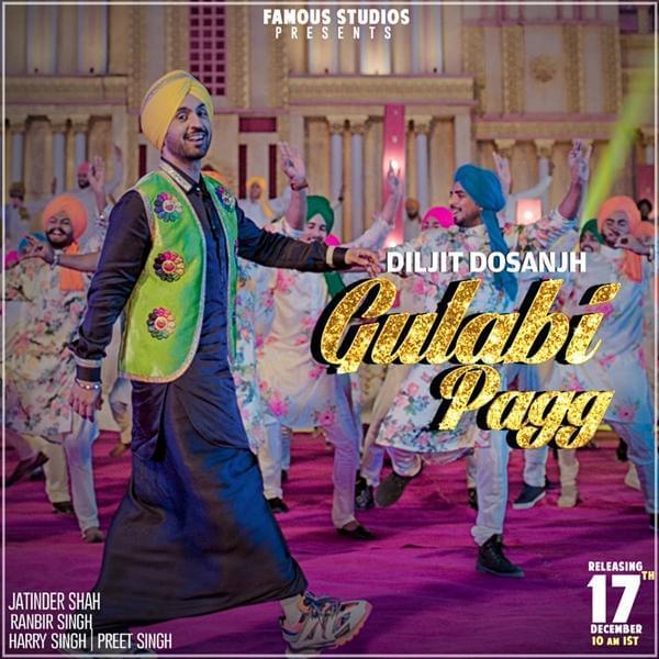 Album cover art for "Gulabi Pagg" by Diljit Dosanjh