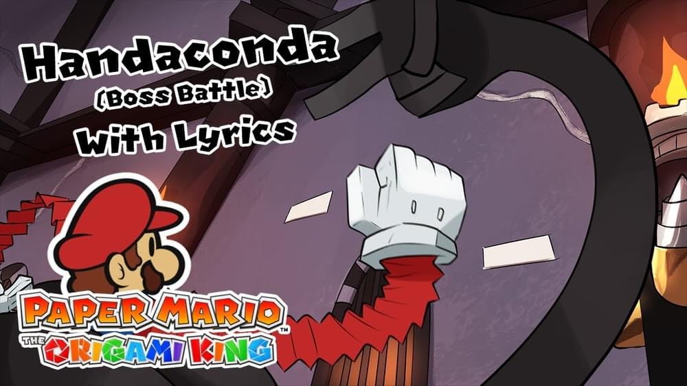 Album cover art for "Handaconda (Boss Battle) WITH LYRICS - Paper Mario: The Origami King Cover" by Juno Songs