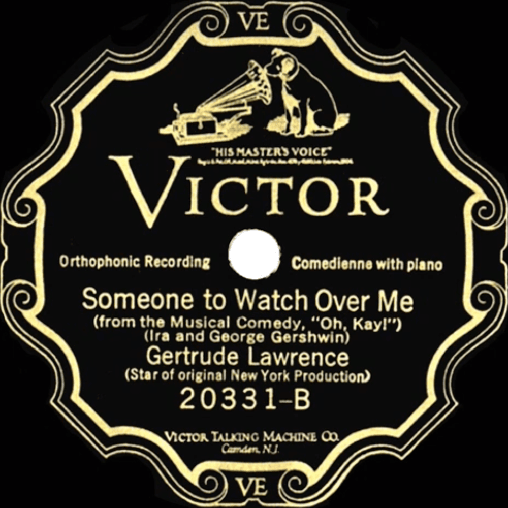 Album cover art for "Someone to Watch Over Me" by Gertrude Lawrence
