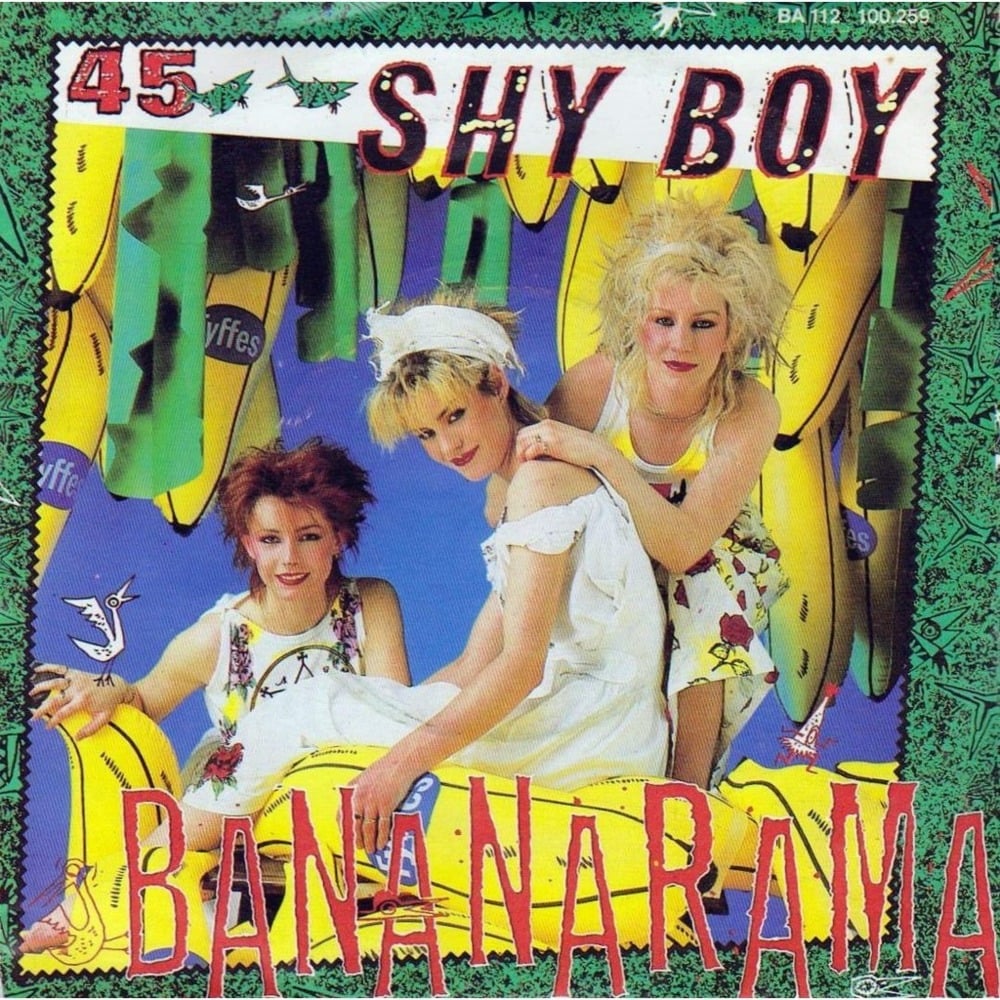 Album cover art for "Shy Boy" by Bananarama