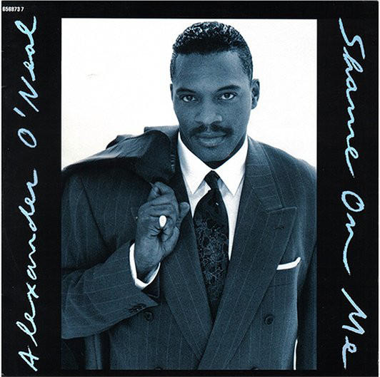 Album cover art for "Shame On Me" by Alexander O’Neal
