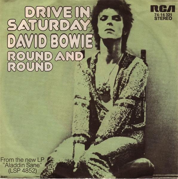 Album cover art for "Drive-In Saturday" by David Bowie
