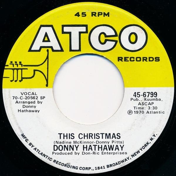 Album cover art for "This Christmas" by Donny Hathaway