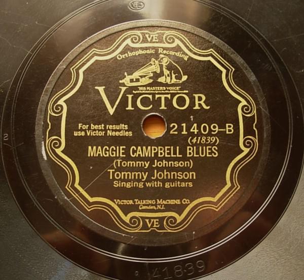 Album cover art for "Maggie Campbell Blues" by Tommy Johnson