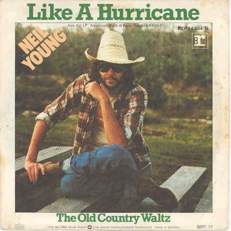 Album cover art for "Like a Hurricane" by Neil Young