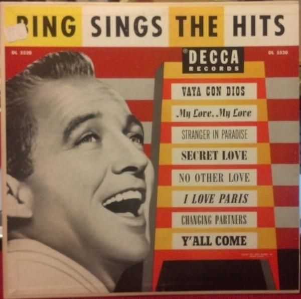 Album cover art for "I Love Paris" by Bing Crosby