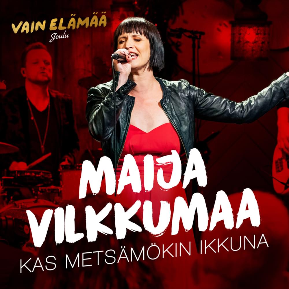 Album cover art for "Kas metsämökin ikkuna (Vain elämää joulu)" by Maija Vilkkumaa