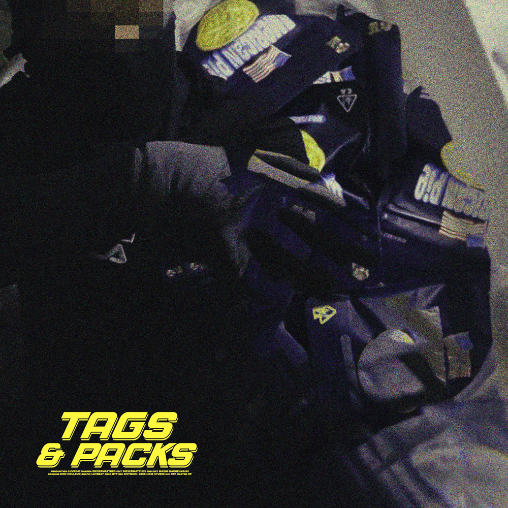Album cover art for "TAGS & PACKS" by Luvre47