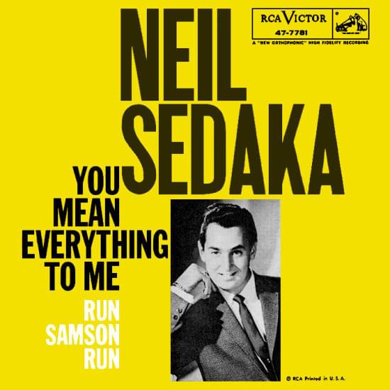 Album cover art for "Run Samson Run" by Neil Sedaka