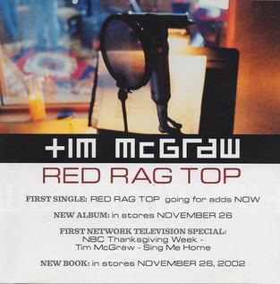 Album cover art for "Red Ragtop" by Tim McGraw