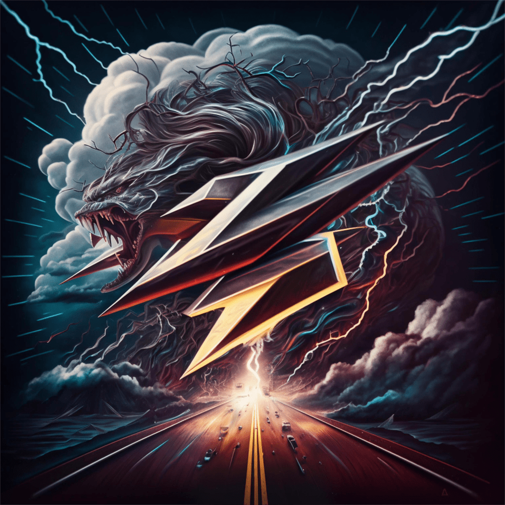 Album cover art for "Raging Storm" by Ice Eye
