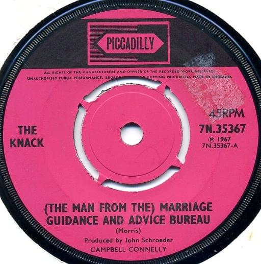 Album cover art for "(The Man From the) Marriage Guidance and Advice Bureau" by The Knack (UK)