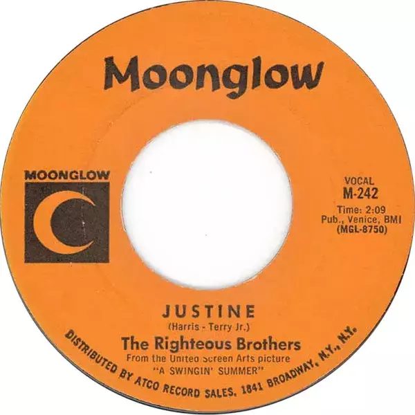 Album cover art for "Justine" by The Righteous Brothers