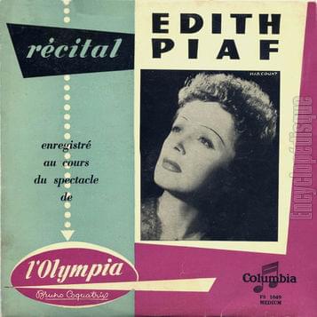 Album cover art for "Avec ce soleil" by Édith Piaf