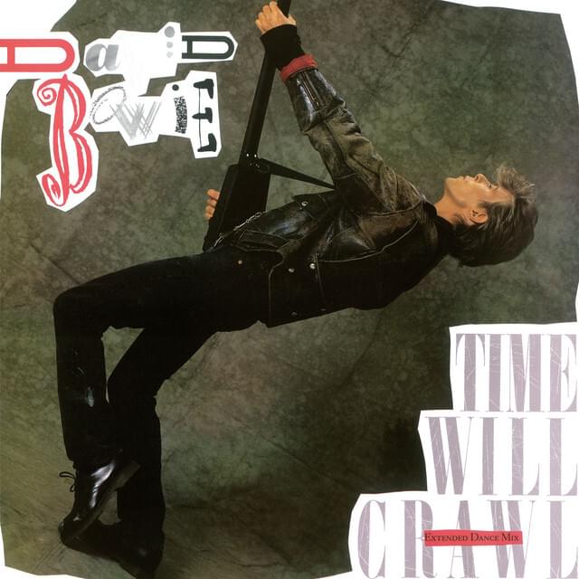 Album cover art for "Time Will Crawl" by David Bowie