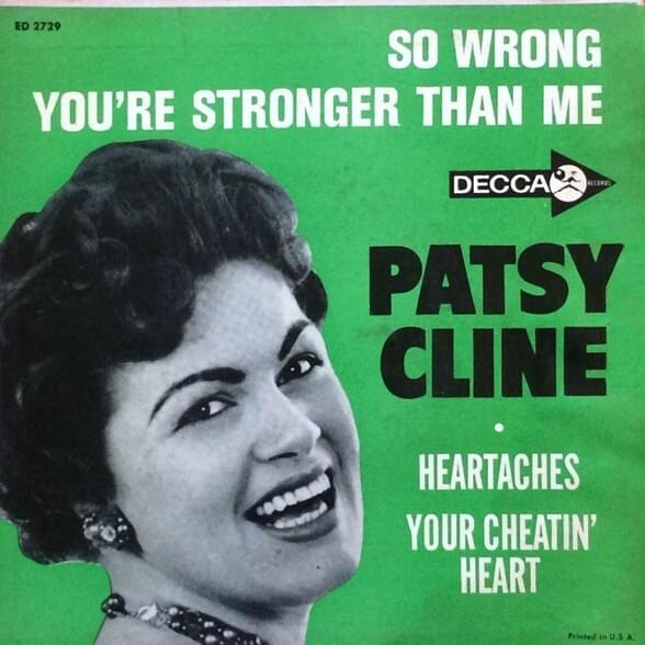 Album cover art for "You’re Stronger Than Me" by Patsy Cline