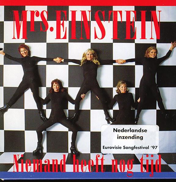 Album cover art for "Niemand heeft nog tijd" by Mrs. Einstein
