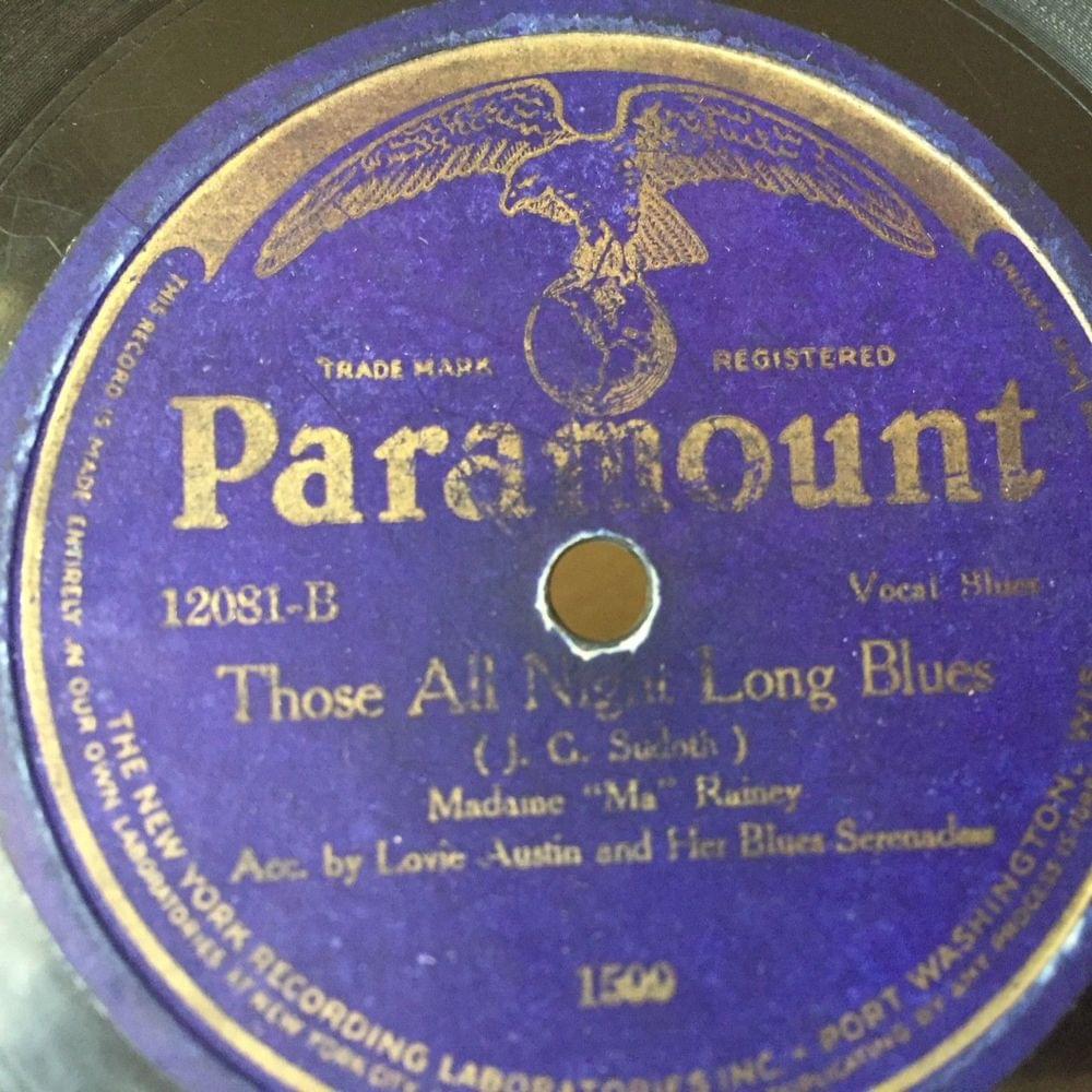 Album cover art for "Those All Night Long Blues (Take 1)" by Ma Rainey