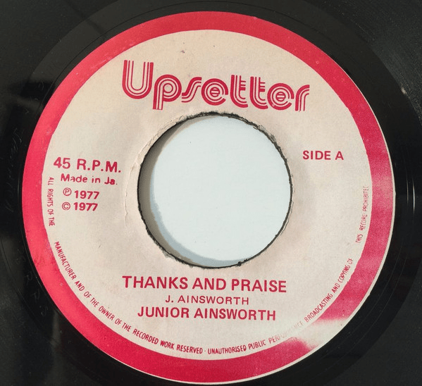 Album cover art for "Thanks And Praise" by Junior Ainsworth