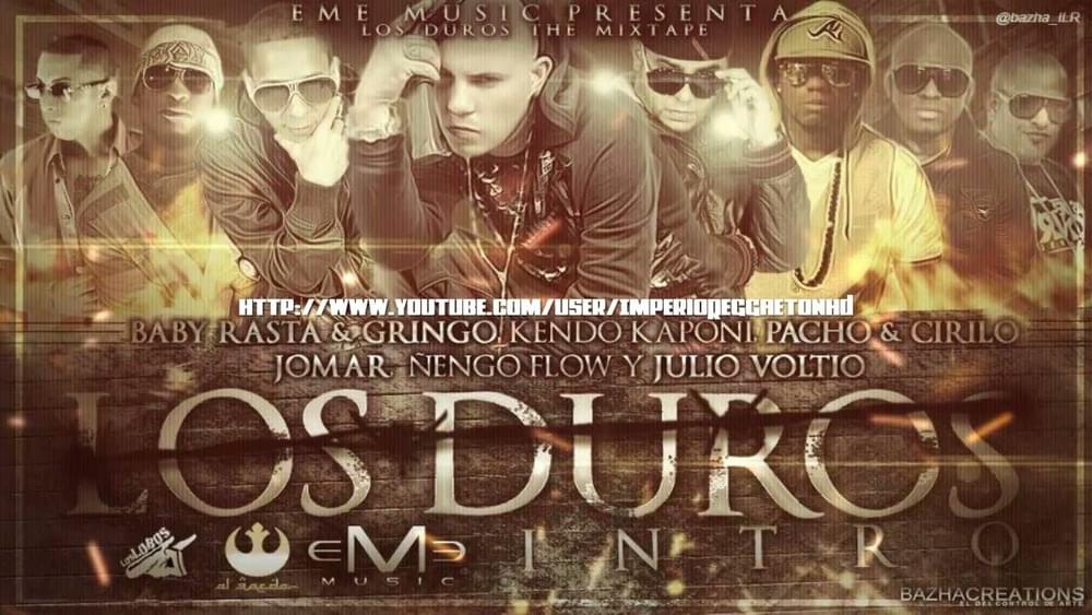 Album cover art for "Los Duros" by Baby Rasta y Gringo & Ñengo Flow & Voltio & Pacho & Cirilo & J Álvarez & Kendo Kaponi